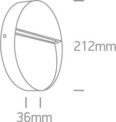 ANTHRACITE LED WALL LIGHT 9W WW IP54 230V