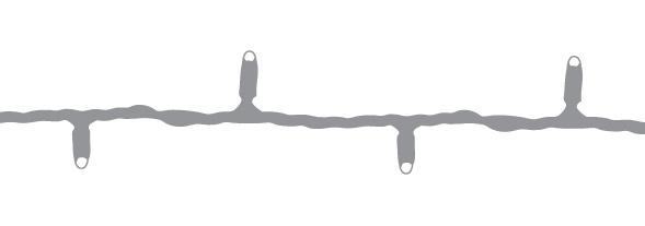 FLASHING LED STRING LIGHT 100LED 7W 10m BLUE IP54 230V