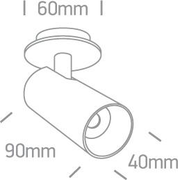 BLACK LED 7W WW 36deg 700mA ADJUSTABLE DARK LIGHT