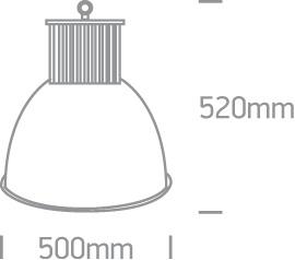 GREY LED HIGH BAY 200w CW IP65 100-240v