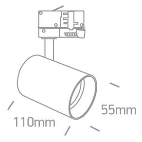 WHITE COB LED 12w WW HONEYCOMB 36deg TRACKSPOT 230v DARK LIGHT