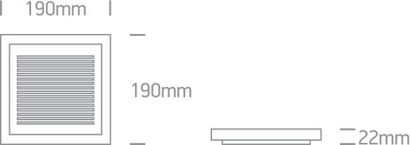 GREY LED 17w COOL WHITE 230v