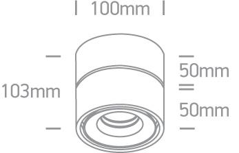 WHITE COB LED 9W WW IP20 230V