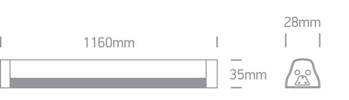 LED TUBE 117cm 15w CW 100-240V