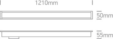WHITE RECESSED UGR19 LED 40W CW LINEAR IP20 230V