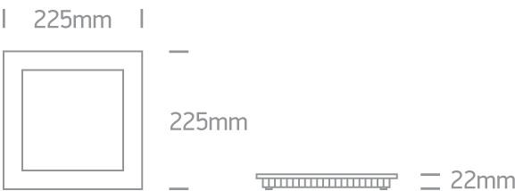 WHITE LED 22W CW IP40 230V