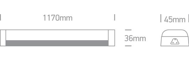 LED TUBE 117cm 30w WW 100-240V