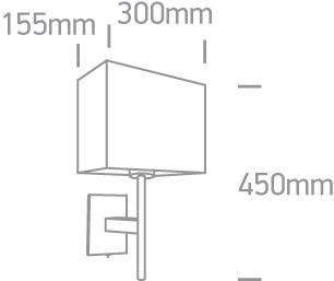 CHROME WALL LIGHT 12W E27