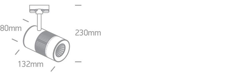 WHITE COB LED 15w CW TRACK SPOT 45deg 230v