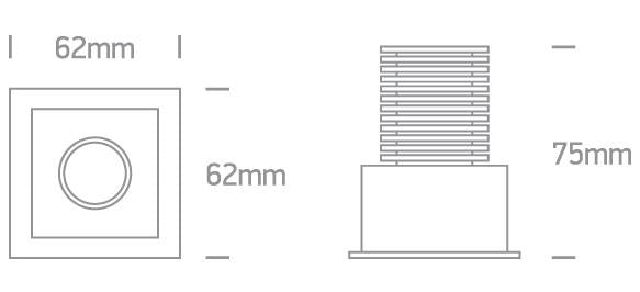 WHITE COB LED 6W WW 350mA 24deg IP20 DIMMABLE ADJUSTABLE