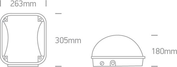 CEILING/WALL LIGHT COB LED 50W CW IP65 100-240V BLACK