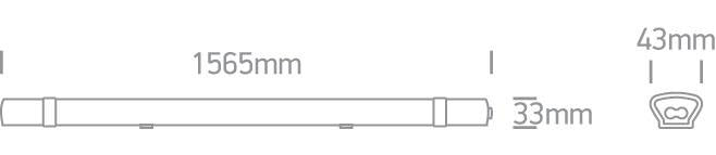 IP65 LED CONNECTABLE 45W CW 1565mm 100-240V