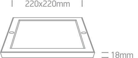 WHITE PLAFO LED 18W WW IP40 230V