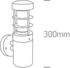 TEAK + S/STEEL 316 WALL BRACKET 15W E27 IP44