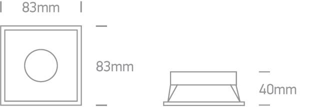 WHITE GU10 10W SEMI TRIMLESS