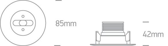 EMERGENCY RECESSED KIT 3W LED 230V 3hrs