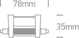 LED COB 4,5w CW R7s 78mm 100-240v
