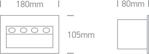 WHITE IP65 LED 4x1w WW 100-240V