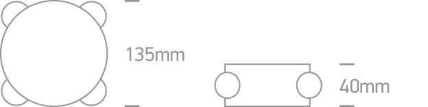 ALUMINIUM WALL LED 4x1,5w WW IP54