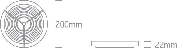 GREY LED 16w COOL WHITE 230v