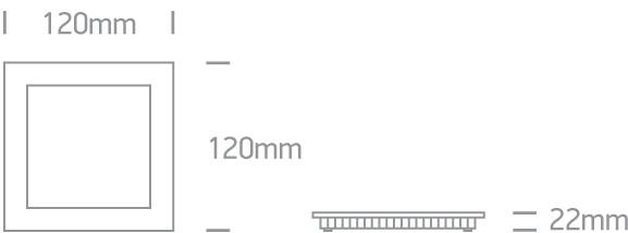 WHITE LED 8W CW IP40 230V