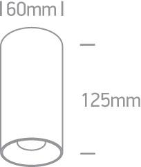 BLACK LED CYLINDER 15W WW 36deg 230V DARK LIGHT