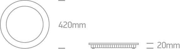 WHITE LED 40W WW IP40 230V