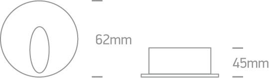 WHITE RECESSED IP54 1x3w WW 100-240V