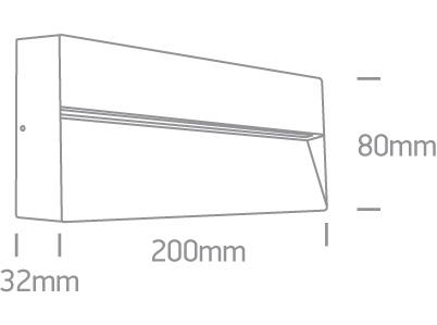WHITE LED WALL LIGHT 7W WW IP54 230V
