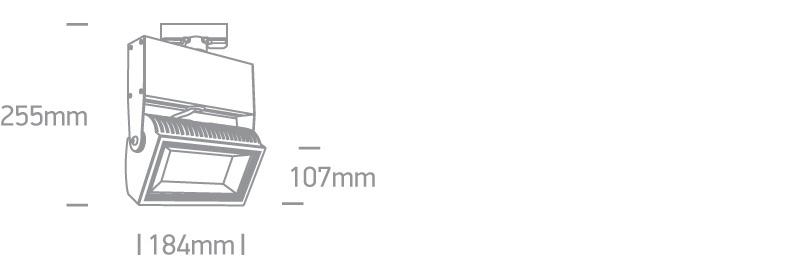 WHITE LED 42w WW TRACK SPOT 80deg 230v