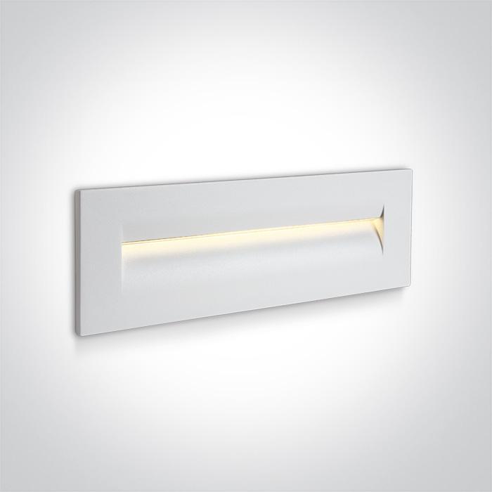 WHITE WALL RECESSED LED 8,5w WW IP65 100-240v