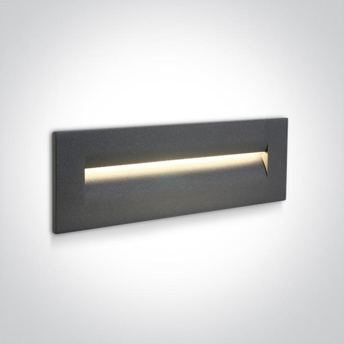 ANTHRACITE WALL RECESSED LED 8,5w WW IP65 100-240v