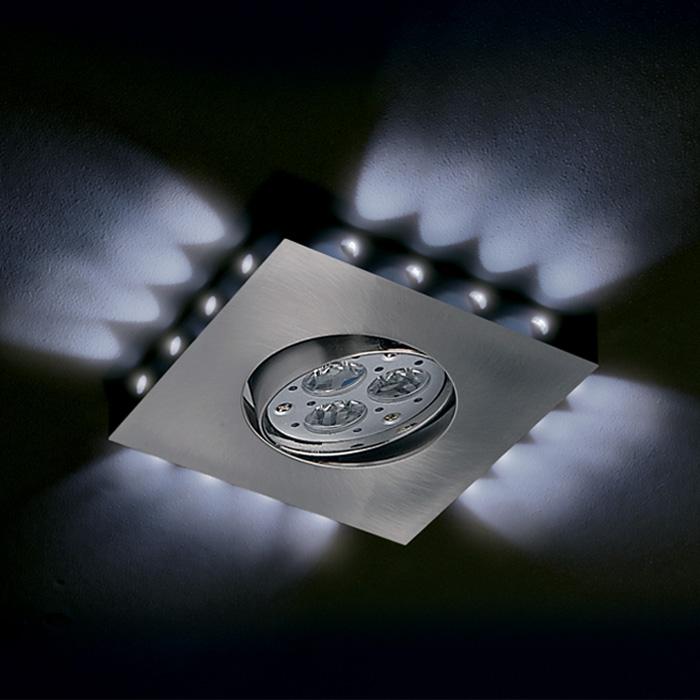 BRUSHED CHROME GU10 10w+WW LED