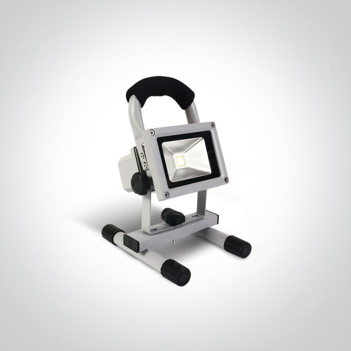 GREY LED 10w CW IP65 RECHARGEABLE 100-240v