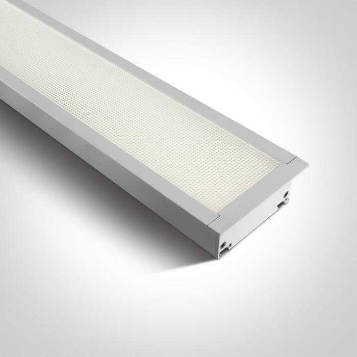 WHITE RECESSED UGR19 LED 40W CW 1210mm LINEAR 230V