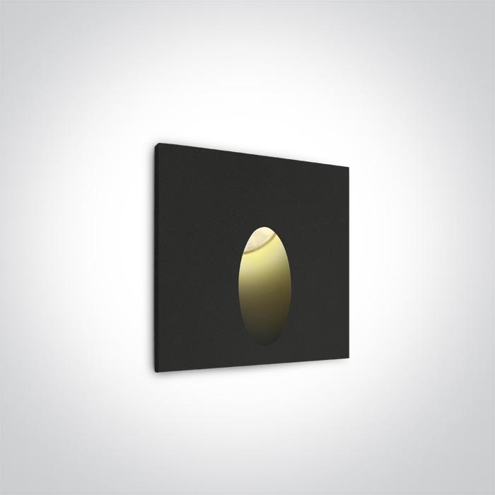 BLACK RECESSED IP54 1x3W WW 100-240V
