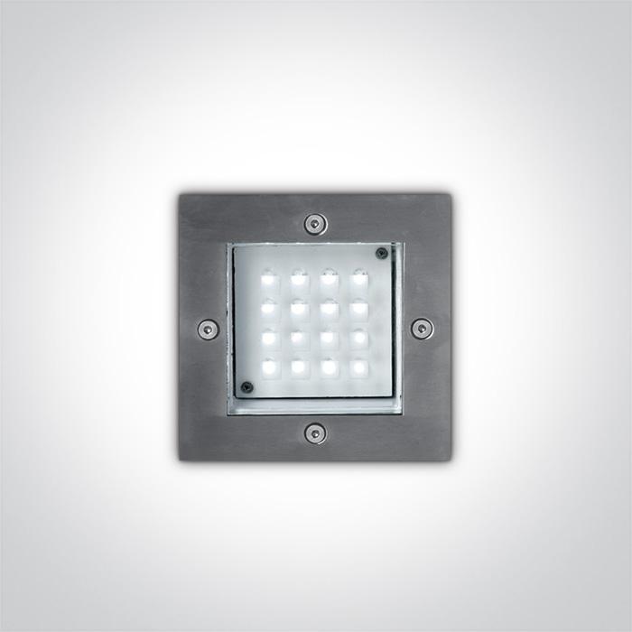 S/STEEL WALL RECESSED BL 1,6w IP54 230v