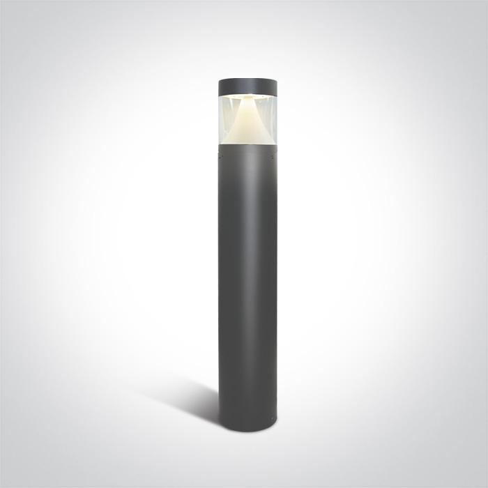 ANTHRACITE LED BOLLARD 80cm 12W CW IP65 230V
