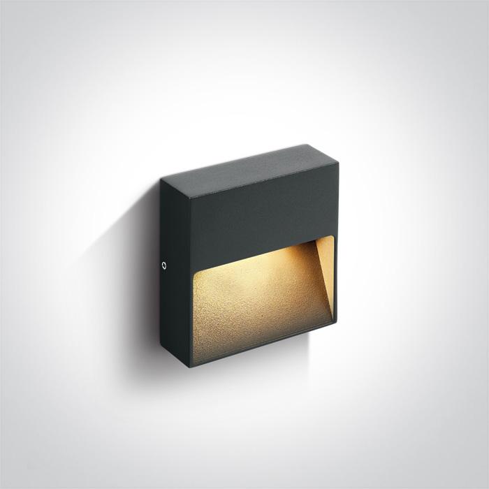ANTHRACITE LED WALL LIGHT 4W WW IP54 100-240V
