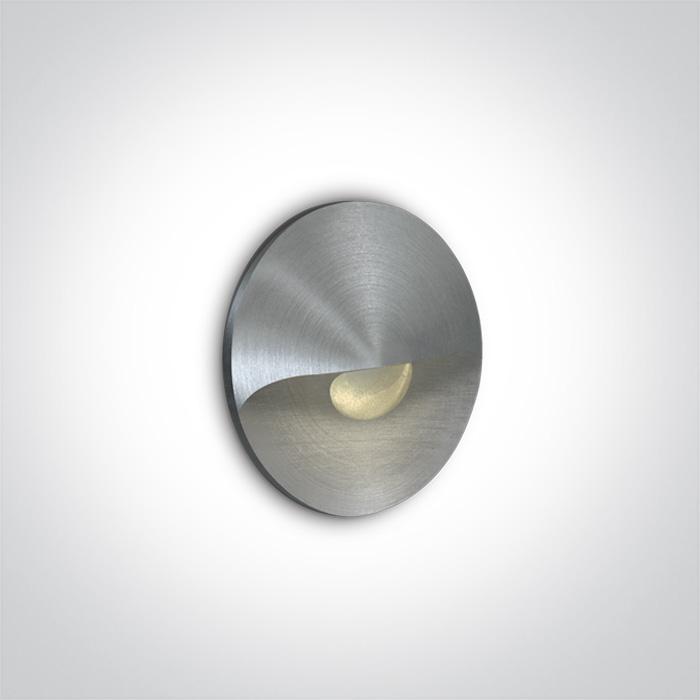ALUMINIUM RECESSED 1W WW IP20 350mA DARK LIGHT