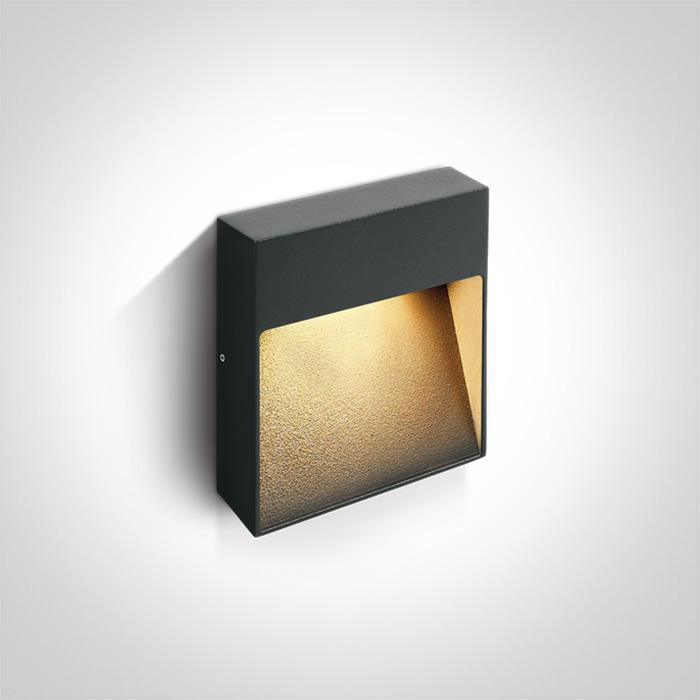 ANTHRACITE LED WALL LIGHT 9W WW IP54 230V
