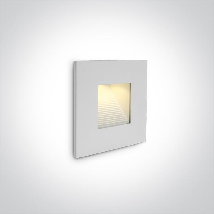 WALL RECESSED 1W LED WW IP44 230V BODY ONLY