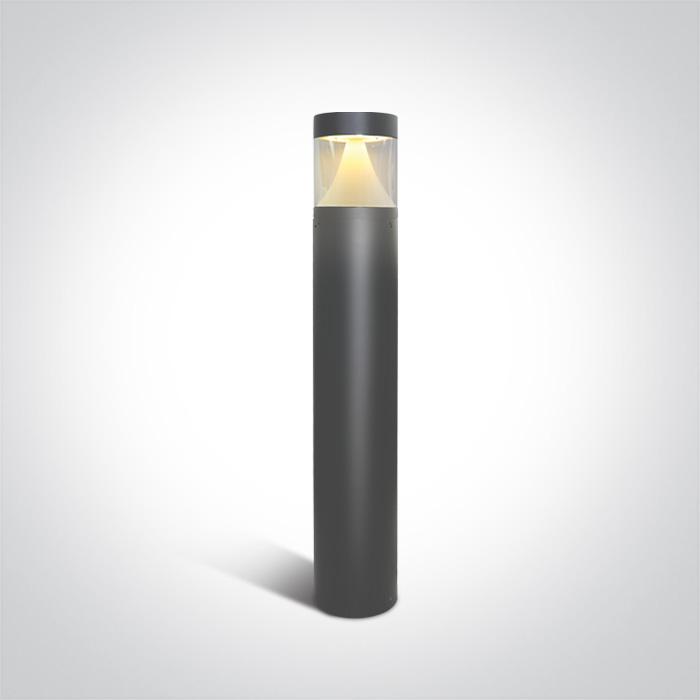 ANTHRACITE LED BOLLARD 80cm 12W WW IP65 230V