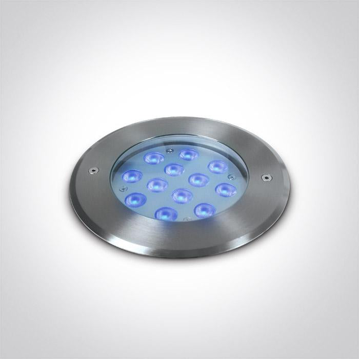 12X1W BLUE LED SS316 IP68 RECESSED UNDERWATER 24V