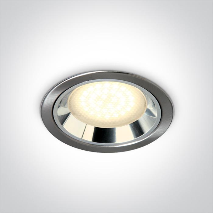 BRUSHED CHROME GX53 RECESSED