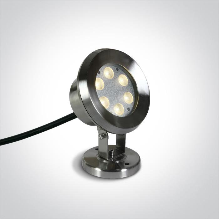 6X1W LED CW SS316 IP68 ADJUSTABLE UNDERWATER LED 24V