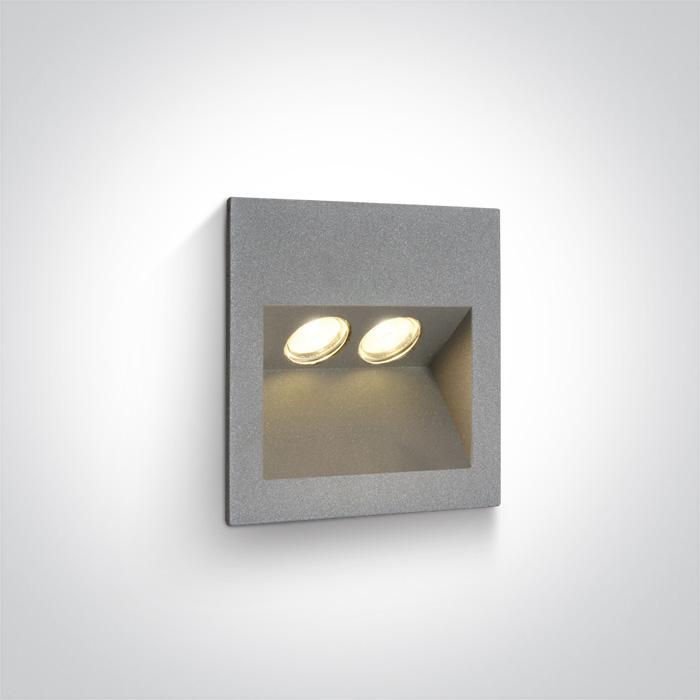 GREY IP65 LED 2x1w WW 100-240V