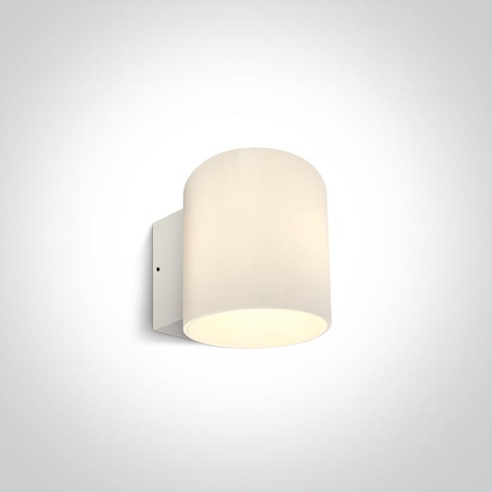 WHITE WALL LIGHT 10w LED IP65 230v DIMMABLE