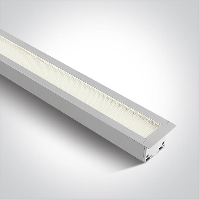 WHITE RECESSED UGR19 LED 40W CW LINEAR IP20 230V