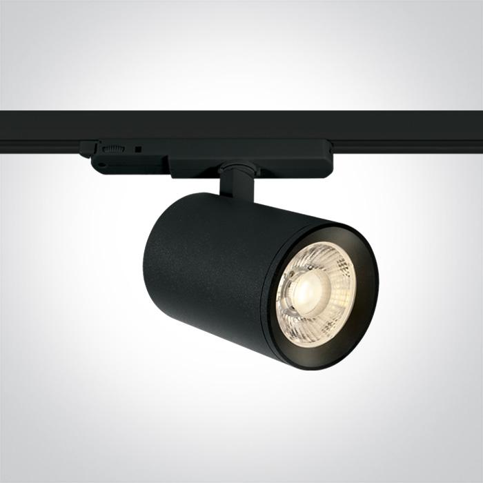 BLACK LED 40W WW TRACK SPOT 230V DIMMABLE